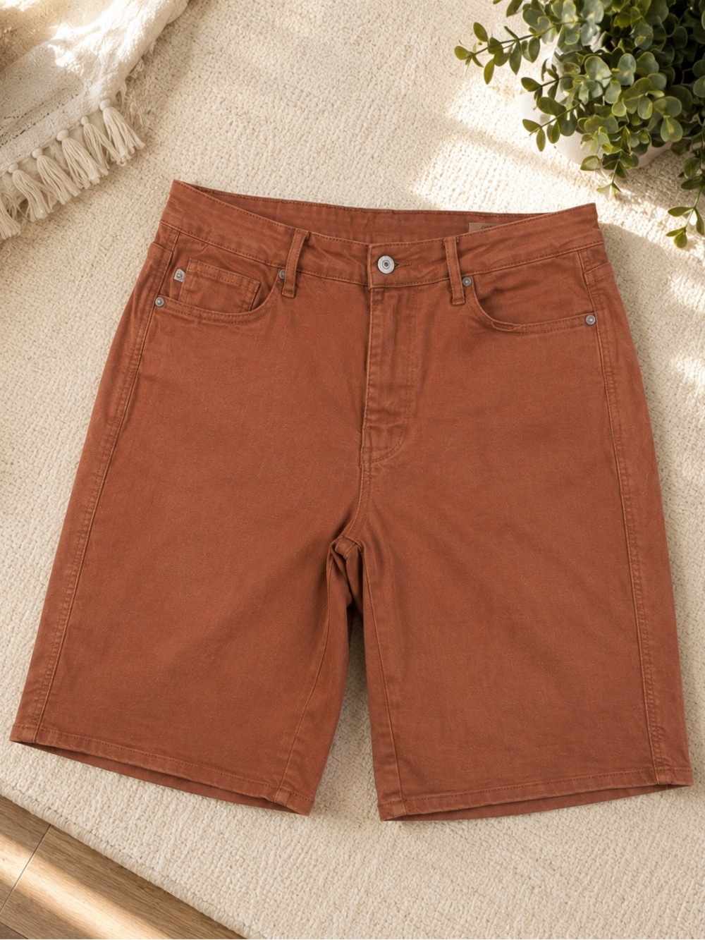 Judy Blue Rust Brown Bermuda Shorts Woman's Plus Size 1XL